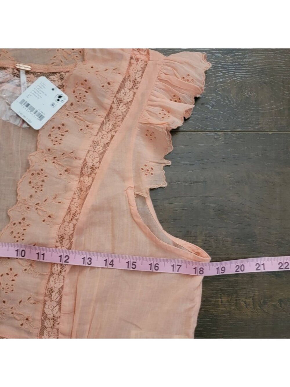 Free People Day Dreamer Top Boho Chic Feminine Vintage Embroidered Womens L - Picture 4 of 6
